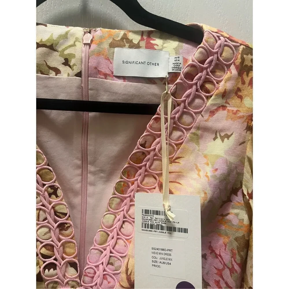 Significant Other Nicole Mini Dress in Jungle Mix Wedding Guest Sz 4 NWT$392 - Picture 7 of 9